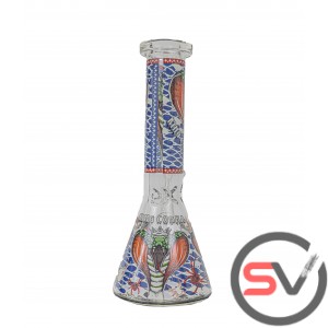 THE KING OF COBRAS GLASS BEAKER 10inch  (GLOW IN DARK)